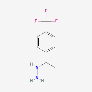 molecular formula C9H11F3N2 B2511137 1-(1-(4-(Trifluoromethyl)phenyl)ethyl)hydrazine CAS No. 1016878-44-6