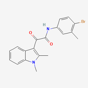 N-(4-bromo-3-methylphenyl)-2-(1,2-dimethyl-1H-indol-3-yl)-2-oxoacetamide
