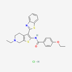 N-(3-(benzo[d]thiazol-2-yl)-6-ethyl-4,5,6,7-tetrahydrothieno[2,3-c]pyridin-2-yl)-4-ethoxybenzamide hydrochloride
