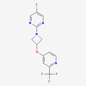 5-Fluoro-2-[3-[2-(trifluoromethyl)pyridin-4-yl]oxyazetidin-1-yl]pyrimidine
