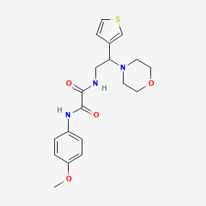 molecular formula C19H23N3O4S B2511168 N1-(4-methoxyphenyl)-N2-(2-morpholino-2-(thiophen-3-yl)ethyl)oxalamide CAS No. 946355-78-8