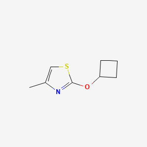 molecular formula C8H11NOS B2511200 2-Cyclobutoxy-4-methyl-1,3-thiazole CAS No. 2176124-48-2