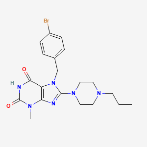 7-(4-bromobenzyl)-3-methyl-8-(4-propylpiperazin-1-yl)-1H-purine-2,6(3H,7H)-dione
