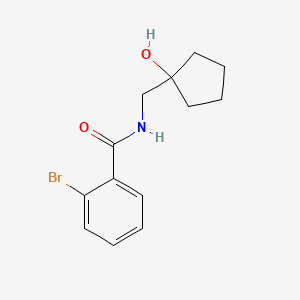 2-bromo-N-[(1-hydroxycyclopentyl)methyl]benzamide