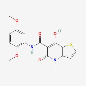 molecular formula C17H16N2O5S B2511213 N-(2,5-dimethoxyphenyl)-7-hydroxy-4-methyl-5-oxo-4H,5H-thieno[3,2-b]pyridine-6-carboxamide CAS No. 1251610-13-5