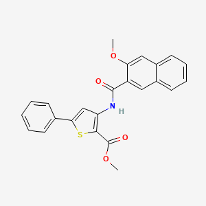 molecular formula C24H19NO4S B2511286 methyl 3-(3-methoxynaphthalene-2-amido)-5-phenylthiophene-2-carboxylate CAS No. 477538-20-8