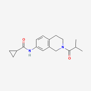 molecular formula C17H22N2O2 B2511294 N-(2-isobutyryl-1,2,3,4-tetrahydroisoquinolin-7-yl)cyclopropanecarboxamide CAS No. 955737-88-9