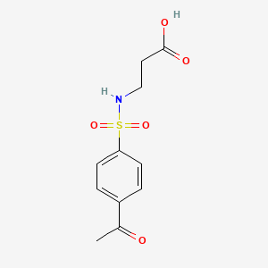 3-(4-acetylbenzenesulfonamido)propanoic acid