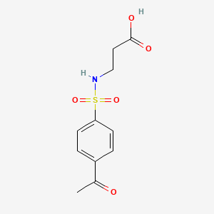 3-{[(4-Acetylphenyl)sulfonyl]amino}propanoic acid