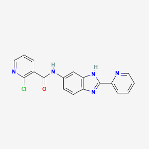 2-chloro-N-[2-(pyridin-2-yl)-1H-1,3-benzodiazol-5-yl]pyridine-3-carboxamide