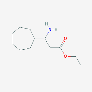 Ethyl 3-amino-3-cycloheptylpropanoate