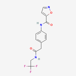 N-(4-(2-oxo-2-((2,2,2-trifluoroethyl)amino)ethyl)phenyl)isoxazole-5-carboxamide
