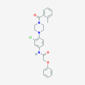 molecular formula C26H26ClN3O3 B251133 N-[3-chloro-4-[4-(2-methylbenzoyl)piperazin-1-yl]phenyl]-2-phenoxyacetamide 
