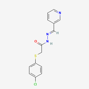 2-((4-Chlorophenyl)sulfanyl)-N'-(3-pyridinylmethylene)acetohydrazide