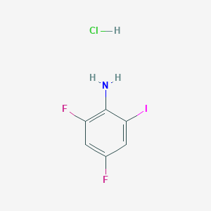 molecular formula C6H5ClF2IN B2511339 2,4-Difluoro-6-iodoaniline hydrochloride CAS No. 2171801-87-7
