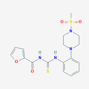 molecular formula C17H20N4O4S2 B251134 N-(2-furoyl)-N'-{2-[4-(methylsulfonyl)-1-piperazinyl]phenyl}thiourea 