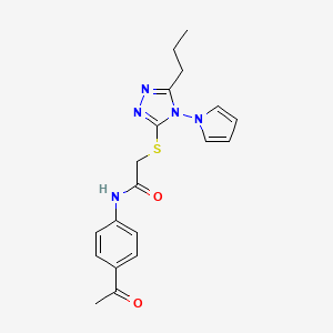 N-(4-acetylphenyl)-2-{[5-propyl-4-(1H-pyrrol-1-yl)-4H-1,2,4-triazol-3-yl]sulfanyl}acetamide