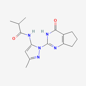 N-(3-methyl-1-(4-oxo-4,5,6,7-tetrahydro-3H-cyclopenta[d]pyrimidin-2-yl)-1H-pyrazol-5-yl)isobutyramide