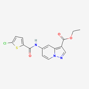 Ethyl 5-(5-chlorothiophene-2-carboxamido)pyrazolo[1,5-a]pyridine-3-carboxylate