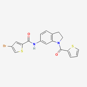 4-bromo-N-(1-(thiophene-2-carbonyl)indolin-6-yl)thiophene-2-carboxamide