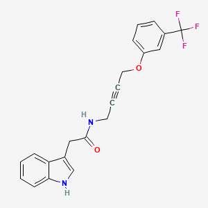 2-(1H-Indol-3-YL)-N-{4-[3-(trifluoromethyl)phenoxy]but-2-YN-1-YL}acetamide