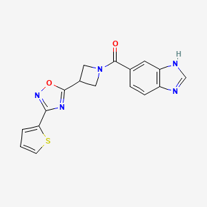 (1H-benzo[d]imidazol-5-yl)(3-(3-(thiophen-2-yl)-1,2,4-oxadiazol-5-yl)azetidin-1-yl)methanone