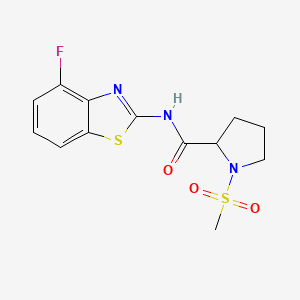 N-(4-fluorobenzo[d]thiazol-2-yl)-1-(methylsulfonyl)pyrrolidine-2-carboxamide