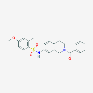 N-(2-benzoyl-1,2,3,4-tetrahydroisoquinolin-7-yl)-4-methoxy-2-methylbenzenesulfonamide