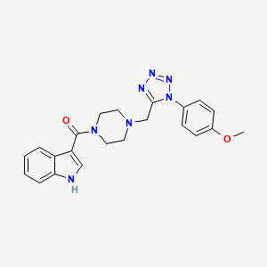 (1H-indol-3-yl)(4-((1-(4-methoxyphenyl)-1H-tetrazol-5-yl)methyl)piperazin-1-yl)methanone