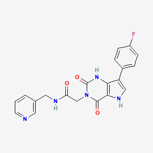 2-(7-(4-fluorophenyl)-2,4-dioxo-1H-pyrrolo[3,2-d]pyrimidin-3(2H,4H,5H)-yl)-N-(pyridin-3-ylmethyl)acetamide