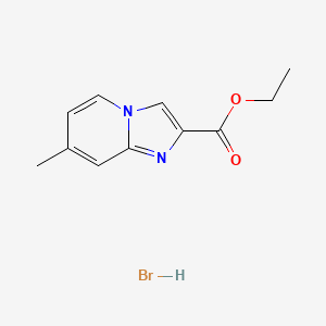 molecular formula C11H13BrN2O2 B2511368 Ethyl 7-methylimidazo[1,2-a]pyridine-2-carboxylate hydrobromide CAS No. 1431963-98-2