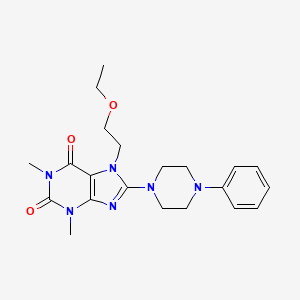 7-(2-Ethoxy-ethyl)-1,3-dimethyl-8-(4-phenyl-piperazin-1-yl)-3,7-dihydro-purine-2,6-dione