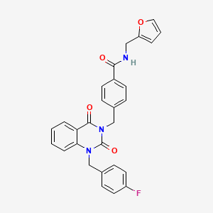 4-((1-(4-fluorobenzyl)-2,4-dioxo-1,2-dihydroquinazolin-3(4H)-yl)methyl)-N-(furan-2-ylmethyl)benzamide