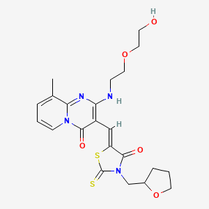 (Z)-5-((2-((2-(2-hydroxyethoxy)ethyl)amino)-9-methyl-4-oxo-4H-pyrido[1,2-a]pyrimidin-3-yl)methylene)-3-((tetrahydrofuran-2-yl)methyl)-2-thioxothiazolidin-4-one