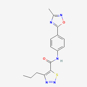 N-(4-(3-methyl-1,2,4-oxadiazol-5-yl)phenyl)-4-propyl-1,2,3-thiadiazole-5-carboxamide