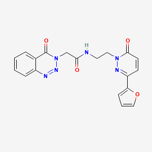 N-(2-(3-(furan-2-yl)-6-oxopyridazin-1(6H)-yl)ethyl)-2-(4-oxobenzo[d][1,2,3]triazin-3(4H)-yl)acetamide