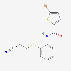 5-bromo-N-(2-((2-cyanoethyl)thio)phenyl)thiophene-2-carboxamide