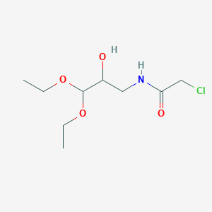 molecular formula C9H18ClNO4 B2511424 2-Chloro-N-(3,3-diethoxy-2-hydroxypropyl)acetamide CAS No. 2305255-49-4