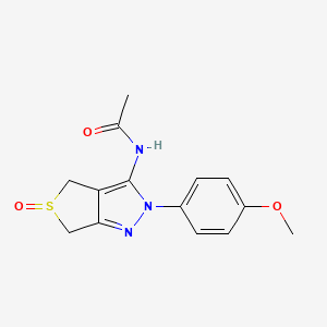 N-(2-(4-methoxyphenyl)-5-oxido-4,6-dihydro-2H-thieno[3,4-c]pyrazol-3-yl)acetamide