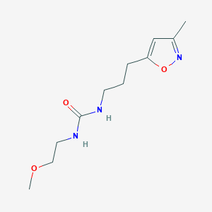 molecular formula C11H19N3O3 B2511428 1-(2-Methoxyethyl)-3-(3-(3-methylisoxazol-5-yl)propyl)urea CAS No. 2034333-68-9