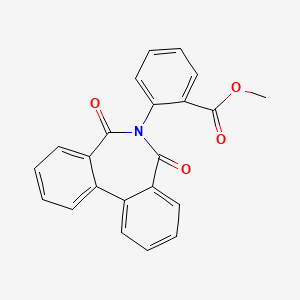 molecular formula C22H15NO4 B2511434 methyl 2-(5,7-dioxo-5,7-dihydro-6H-dibenzo[c,e]azepin-6-yl)benzoate CAS No. 389126-86-7