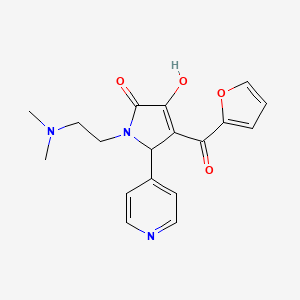 molecular formula C18H19N3O4 B2511436 1-(2-(dimethylamino)ethyl)-4-(furan-2-carbonyl)-3-hydroxy-5-(pyridin-4-yl)-1H-pyrrol-2(5H)-one CAS No. 378214-31-4