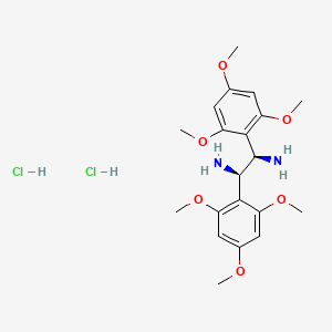 molecular formula C20H30Cl2N2O6 B2511437 (R,R)-1,2-Bis(2,4,6-trimethoxyphenyl)-1,2-ethanediamine dihydrochloride CAS No. 1055301-18-2