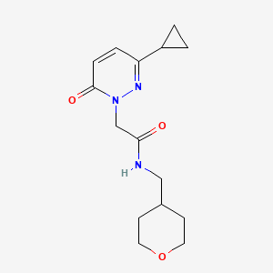 2-(3-cyclopropyl-6-oxopyridazin-1(6H)-yl)-N-((tetrahydro-2H-pyran-4-yl)methyl)acetamide