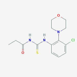 molecular formula C14H18ClN3O2S B251149 N-[3-chloro-2-(4-morpholinyl)phenyl]-N'-propionylthiourea 