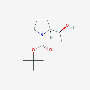 molecular formula C11H21NO3 B2511506 tert-Butyl (2S)-2-[(1S)-1-hydroxyethyl]pyrrolidine-1-carboxylate CAS No. 1307800-86-7