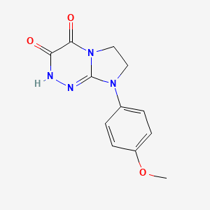 molecular formula C12H12N4O3 B2511516 8-(4-Methoxyphenyl)-2,6,7,8-tetrahydroimidazo[2,1-c][1,2,4]triazine-3,4-dione CAS No. 848893-00-5