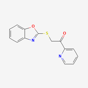 molecular formula C14H10N2O2S B2511549 2-Benzoxazol-2-ylthio-1-(2-pyridyl)ethan-1-one CAS No. 941255-99-8