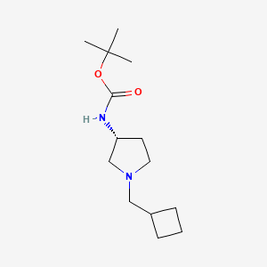 molecular formula C14H26N2O2 B2511550 (R)-tert-Butyl 1-(cyclobutylmethyl)pyrrolidin-3-ylcarbamate CAS No. 1286209-16-2