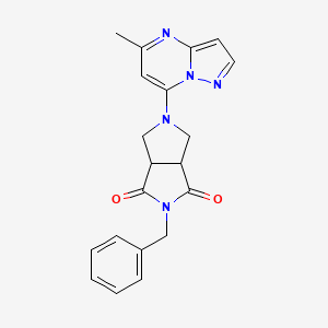 molecular formula C20H19N5O2 B2511553 2-Benzyl-5-{5-methylpyrazolo[1,5-a]pyrimidin-7-yl}-octahydropyrrolo[3,4-c]pyrrole-1,3-dione CAS No. 2415624-76-7
